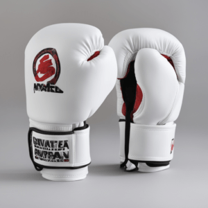 Martial arts sparring gloves.