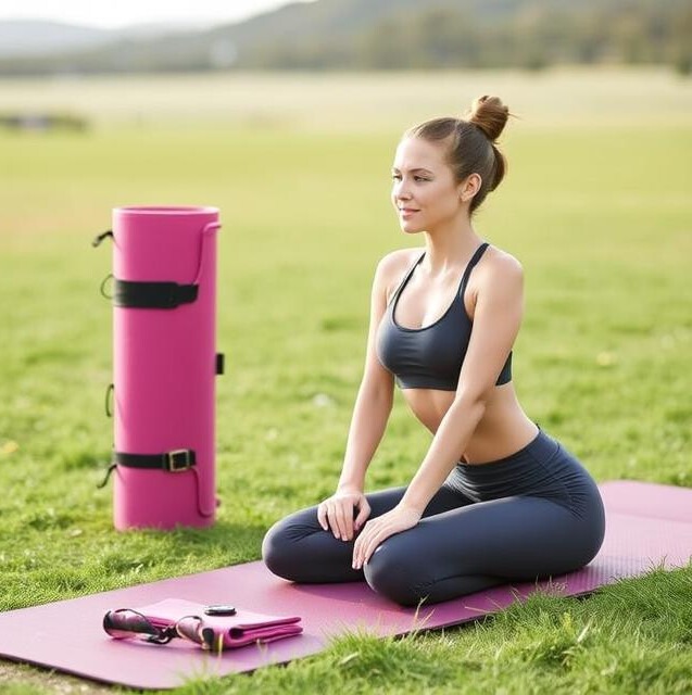 Portable Yoga Mats And Accessories.